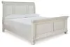 Ashley Furniture B742/31/36/46/54/77/96 Robbinsdale - 6 Pc. - Dresser, Mirror, Chest, Queen Sleigh Bed - Antique White