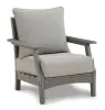 Ashley Furniture P802/835/820/701 Visola - 4 Pc. - Outdoor Loveseat, 2 Lounge Chairs And Coffee Table - Gray