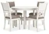Ashley Furniture D423-225 Erinberg - Dining Room Table Set (Set of 5) - Antique White