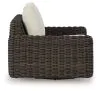 Ashley Furniture P711-821 Kimora - Swivel Glider Lounge With Cushion - Beige / Dark Brown