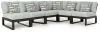 Ashley Furniture P490P1 Ashley Furniture P490P1 Beachloft - 6-Piece Outdoor Sectional - Black / Gray