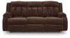Ashley Furniture PC2140699 Free Wake - Reclining Power Sofa With Drop Down Table - Chocolate