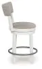 Ashley Furniture D642-224 Robbinsdale - Upholstered Swivel Barstool (Set of 2) - Antique White