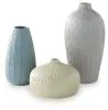 Ashley Furniture A2000913 Eiderman - Vase Set (Set of 3) - Gray / Blue / Green