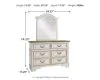 Ashley Furniture B743B12 Ashley Furniture B743B12 Realyn - Dresser, Mirror - 6-drawer - Chipped White