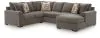 Ashley Furniture PC86205S1 Ashley Furniture PC86205S1 Larson Levee - 3-Piece Sectional With RAF Corner Chaise - Espresso