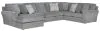 Jackson Furniture Industries 2477/30/72/75-28 Jackson Furniture Industries 2477/30/72/75-28 Glacier - 3 Piece Sectional With LSF Chaise, Comfort Coil Seating And 9 Included Accent Pillows - Shark