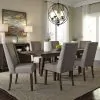 Liberty Furniture 152-CD-O7TRS Liberty Furniture 152-CD-O7TRS Double Bridge - 7 Piece Trestle Table Set (Upholstered Chairs) - Dark Chestnut