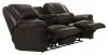 Jackson Furniture Industries 49145-1284/29-3084/29 Transformer II - Ultimate Sofa With 3 Recliners & Drop Down Table - Chocolate Top Grain Italian Leather Match