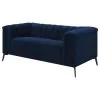 CoasterEssence 509212 Chalet - Upholstered Tuxedo Arm Tufted Loveseat - Blue