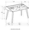 CoasterEssence 804497 Percy - 4-Compartment Writing Desk - Gray