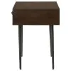 CoasterEveryday 959539 Ezra - 1-Drawer Rectangular Accent Side Table - Coffee Brown