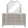 CoasterElevations 223393M Evangeline - 9-Drawer Dresser With Mirror - Silver Oak