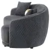CoasterEveryday 504844 Brookside - Velvet Upholstered Curved Sofa - Dark Gray