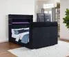 Coaster Fine Furniture 315868BLKKWB3 Tisdall - California King Side Rails, Slats, Support Legs, Box 3 of 3 - Black