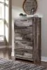 Benchcraft® B200-46 Derekson - Five Drawer Chest - Multi Gray