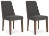 Ashley Furniture D615-02 Lyncott - Dining Uph Side Chair (Set of 2) - Charcoal / Brown
