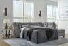 Ashley Furniture 55305S4 Marleton - 2-Piece Sleeper Sectional With Raf Corner Chaise - Gray