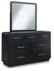 Ashley Furniture B821B1 Rowanbeck - Dresser And Mirror - Black