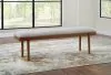 Ashley Furniture D615-00 Lyncott - Large Upholstered Dining Room Bench - Gray / Brown