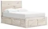 Ashley Furniture B2310B24 Ashley Furniture B2310B24 Lawroy - Full Panel Bed With Storage footboard And 2 Under Bed Storage Units - Light Natural