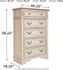 Ashley Furniture B743/31/36/46/78/76/95 Ashley Furniture B743/31/36/46/78/76/95 Realyn - 6 Pc. - Dresser, Mirror, Chest, California King Upholstered Sleigh Bed - Two-tone