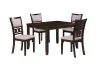 New Classic D1701-548-CHY New Classic D1701-548-CHY Gia - 5 Piece Rectangle Dining Set (Table & 4 Chairs) - Cherry