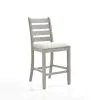 New Classic D1652-22 Pascal - Ladderback Counter Chair (Set of 2) - Driftwood