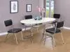 CoasterEveryday 2065 Retro - Oval Wood Top Dining Table - White And Chrome