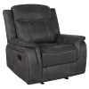 CoasterEveryday 603504-S3 Lawrence - 3 Piece Upholstered Reclining Sofa Set - Charcoal