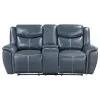 Coaster Fine Furniture 610272 Sloane - Upholstered Padded Arm Reclining Loveseat - Blue