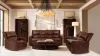 Furniture of America CM9924MB-SF-PM Soterios - Power Sofa - Medium Brown