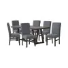 New Classic 40-4125-DG6C New Classic 40-4125-DG6C High Line - Dining Table & 6 Chairs - Gray