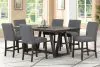 New Classic 45-4125-DG6C New Classic 45-4125-DG6C High Line - Counter Table & 6 Chairs - Gray