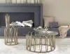 Coaster Fine Furniture 708058-S2 Monett - 2 Piece Coffee And End Table Set - Chocolate Brass