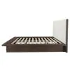 ACME BD07272Q Zoey - Queen Bed - Cream Linen & Brown Oak