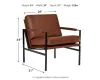 Ashley Furniture A3000193 Ashley Furniture A3000193 Puckman - Accent Chair - Brown / Silver Finish