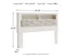 Ashley Furniture B2640-69 Altyra - King UPH Panel Bookcase HDBD - White