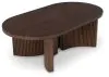 Ashley Furniture T689-0 Korestone - Oval Cocktail Table - Dark Brown