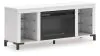 Ashley Furniture W2722-168 Brollevi - TV Stand With Fireplace - White
