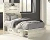 Ashley Furniture B192/31/36/46/53/52/50(2)/B100-11 Ashley Furniture B192/31/36/46/53/52/50(2)/B100-11 Cambeck - 8 Pc. - Dresser, Mirror, Chest, Twin Panel Bed with 4 Storage Drawers - Whitewash