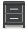 Ashley Furniture PCB3380-92 Zuraleus - Two Drawer Night Stand - Black