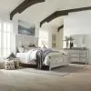Liberty Furniture 824-BR-KPBDM Liberty Furniture 824-BR-KPBDM Heartland - 3 Piece Bedroom Set (King Panel Bed, Dresser & Mirror) - Antique White & Tobacco Tops