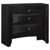 CoasterEssence 200701KW-S4 Briana - 4 Piece California King Bedroom Set (Bed, Dresser, Mirror, Nightstand) - Black