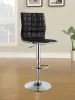 CoasterEveryday 122087 Ashbury - Upholstered Adjustable Bar Stool (Set of 2) - Black