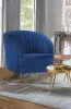 CoasterEssence 506863 Sophia - Upholstered Channel Tufted Barrel Accent Chair - Blue