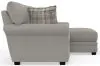 Jackson Furniture Industries 3345/46/76-26 Livingston - 2 Piece Sofa Chaise With Comfort Coil Seating And 6 Accent Pillows Included (RSF Chaise) - Linen