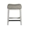 Intercon DK-BS-45W-RFO-K24 Drake - Backless Stool - Rustic White / French Oak