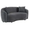 CoasterEveryday 504844-S2 Brookside - 2 Piece Velvet Upholstered Sofa Set - Dark Gray