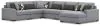 Benchcraft® 61305S12 Benchcraft® 61305S12 Bealton - 6-Piece Sectional With RAF Corner Chaise - Salt And Pepper